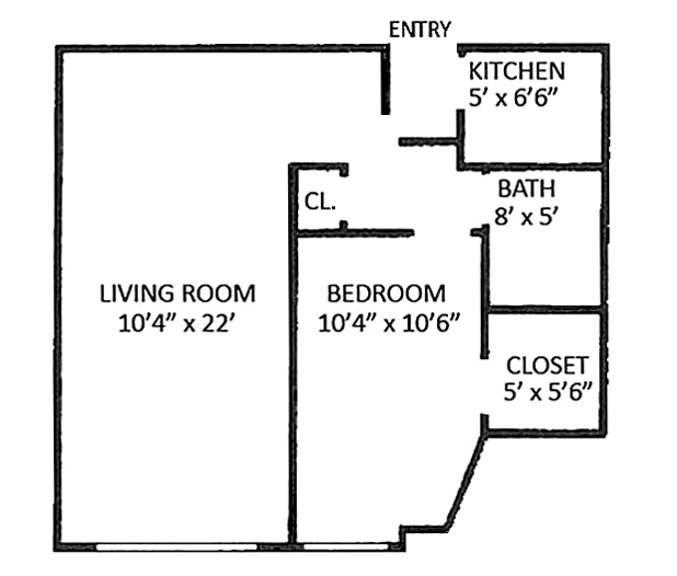 1 Bedroom Large